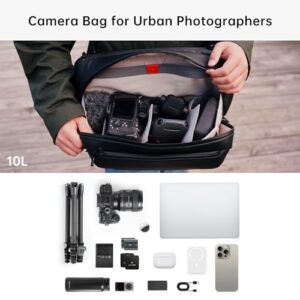 10L Crossbody Camera Bag for Urban Travel Photographers