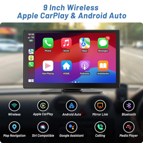 AotuLink Portable Car Stereo with 1080P Backup Camera