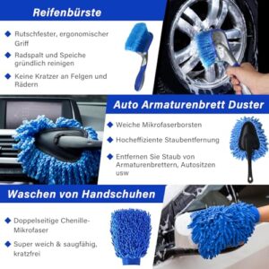 Car Detailing Kit Including Drill Brushes Set