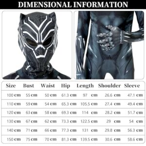 Black Panther Costume Fans Superhero Children's Jumpsuit for Halloween Carnival Cosplay Costumes