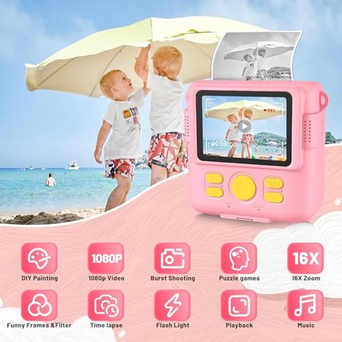 Instant Print Camera for Kids