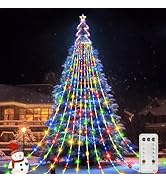 Solar Curtain Lights, 6M X3M 600LED Solar Fairy Curtains String Lights Waterproof with Remote Con...