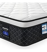 Inofia Double Memory Foam Sprung Mattress 10.6 Inch,4FT6 Spring Mattress with Innovative Memory F...