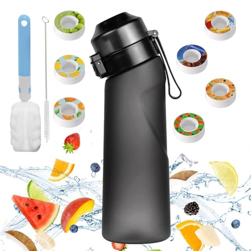 650ml Leak Proof Drinking Bottle with 7 Fruit Scented Taste Pods for Fitness Outdoo