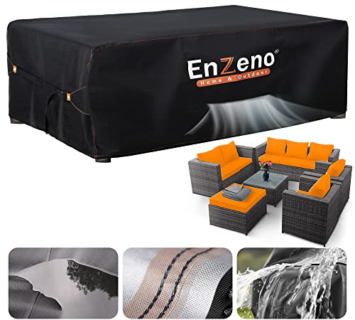 Patio Furniture Cover for outside Rectangle/Rectangular Table and Chair Set