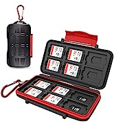Kiorafoto SD Card Holder Case for 12 SD SDXC SDHC Cards + 12 TF Micro SD SDXC SDHC Cards, Waterpr...