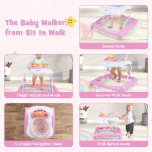 Foldable Infant Activity Center with 3 Adjustable Heights