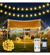 GCMacau Christmas Globe Fairy Lights Battery Powered Operated - 39FT 100LED Ball String Lights wi...