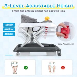 4 in 1 Foldable Toddler Push Along Walker with Wheels