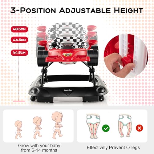 Foldable Activity Push Walkers with Adjustable Height