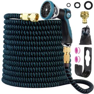 1/2" Garden Hose Fittings for Garden Lawn Watering Pet Bathing Car Washing（100FT/30m） (Large)