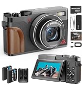 NBD Digital Camera 4K Ultra HD 48MP Vlogging with Wide Angle Lens Zoom 16 x, 3.0 Inch Screen Comp...