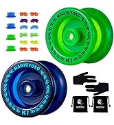 MAGICYOYO K2 Crystal Yoyos Pack of 2, Dual Purpose Yoyo for Kids Beginner, Responsive Yoyo for Fi...