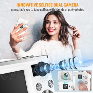 4K Autofocus Digital Camera with 32G SD Card Front and Rear Dual Cameras