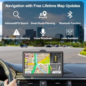 7 inch Car GPS Navigator with 2024 UK Europe Maps