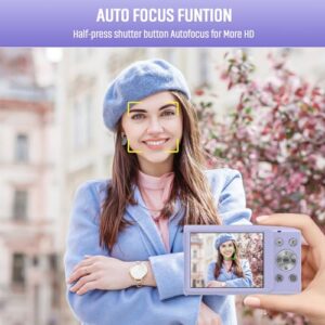 4K Autofocus Compact Camera with 32G SD Card HD 48MP with 2.8" Large Screen