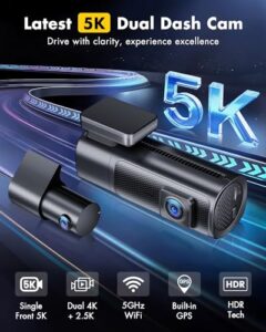 Dash Cam Front and Rear with 5G WiFi