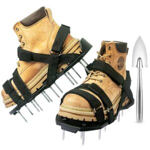 All New Unique Design Free-Installation Heavy Duty Spiked Aerating Sandals with Hook & Loop Straps for Yard Patio