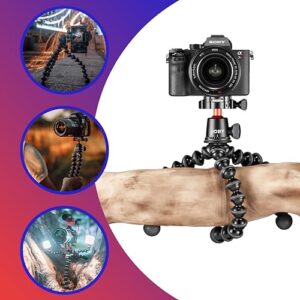 Flexible Professional Aluminium Tripod with BallHead