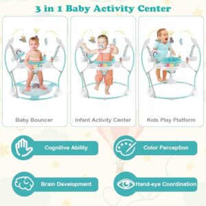 Animal-Themed Baby Jumpers with 3 Adjustable Heights