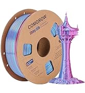 Tri Colors Silk PLA 3D Printer Filament, Rainbow PLA Filament 1.75mm, Dimensional Accuracy +/- 0....