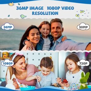 Jckduhan Vlogging Camera with 32G Memory Card FHD 1080P 16X Digital Zoom