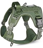 rabbitgoo Tactical No Pull Dog Harness Medium Dog, Adjustable Puppy Harness with Molle Panel, Bre...