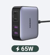 UGREEN Nexode USB C Charger 100W GaN Desktop Charger 4 Ports Laptop Charger Compatible with Macbo...