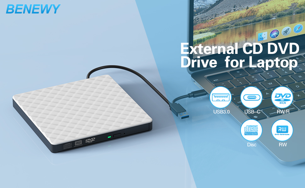 External CD DVD Drive for Laptop