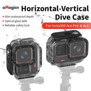 Protective Underwater Dive Housing Shell Diving Water Case for Insta 360 Ace Pro/Ace Action Camera (Ace Pro)
