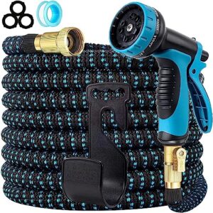 Upgraded Expanding Water Hose with 10 Function Spray Nozzle Gun