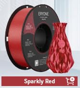 ERYONE PETG Filament 1,75 mm, 3D Printer Filament PETG, 0,03 mm, 1 kg/Spool, Black