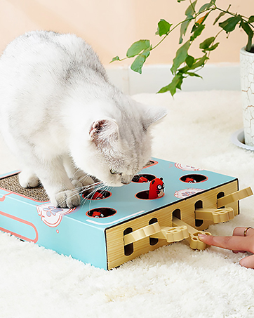 Hibtn Plush Cat Tunnel Cat Nest Cat Toy Cat Cave Cat Channel Donut Circle Shape Foldable Cat Dril...