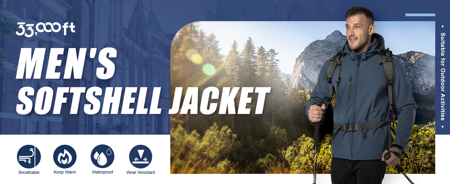 mens waterproof jackets softshell jacket men's outdoor soft shells for men