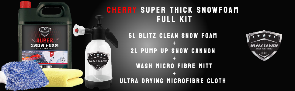 cherry pump up sprayer kit snow foam 5 litre thick pre wash shampoo