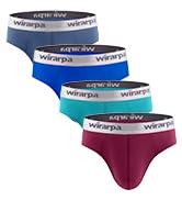 wirarpa Men's Modal Briefs Underwear Soft Microfibre Underpants No Front Silky Touch Slips Covere...