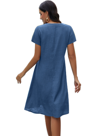 V Neck Midi Dress