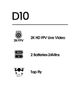 DEERC D10 Foldable Drone with Camera for Adults
