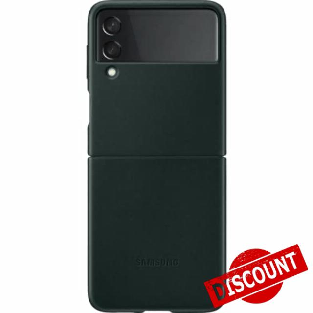 Samsung Galaxy Z Flip3 Leather Cover - Official Samsung Case - Gree