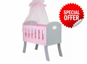 Tiny Treasures Wooden Cot (Doll Not Included)