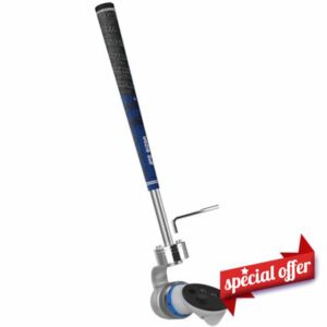 YEZRO Golf Club Attachment for Meta Quest 3 - Aluminum Adjustable VR Weighted Golf Club Handle Accessories for Golf + with Real Grip