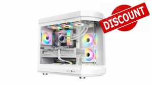 iONZ KZ-T22 Full ATX PC Gaming Case with Curved Panoramic Tempered Glass Dual Chamber