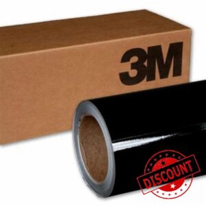 Generic 3M 2080 GLOSS BLACK G12 Car Wrap Air-Release Vinyl Film Bubble-Free Application (50cm x 152cm (19.7in x 59.8in))