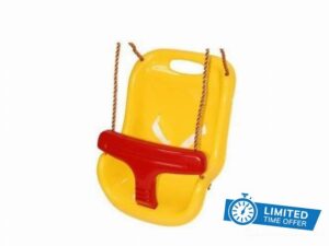 Children Deluxe High Back Baby Swing Seat perfect for Garden Swings and Climbing Frames Playground equipment (Yellow)