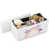 COSTWAY Kids Storage Unit, 360° Rotating Toys Organizer Books Shelf with 8 Bins and 4 Shelves, Cu...