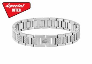 Lacoste Men's METROPOLE Collection Link Bracelet Embellished with petit piqué pattern - Available for him and for he