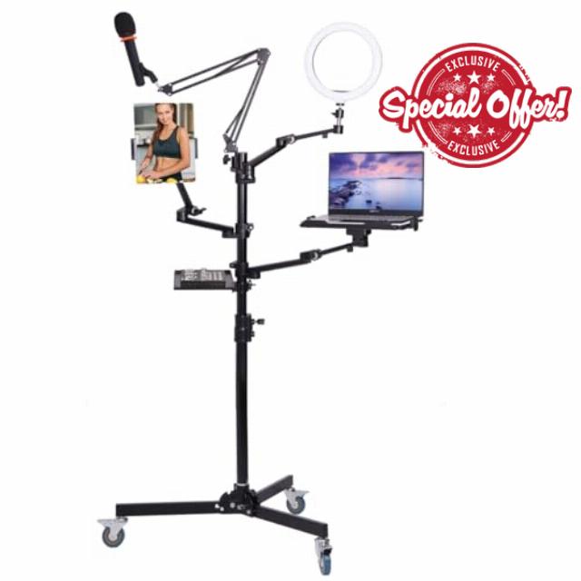 GSKAIWEN 5-in-1 Live Streaming Floor Stand Set