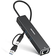 RSHTECH 5-in-1 USB C Hub with 3 USB 3.1/3.2 Gen2 Data Port and SD/TF Card Readers, Aluminum 10Gbp...