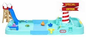 Little Tikes Splash Beach Water Table Splash Pad - Includes Fun Features & Accessories - Compact Foldable Design for Travelling and Easy Storage - Great Gift for Kids Ages 2+ Years