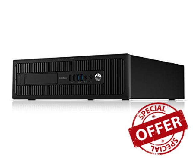 HP EliteDesk 800 G1 SFF Quad Core i5-4570 3.20GHz 8GB 128GB-SSD DVDRW WiFi Windows 10 Professional Desktop PC Computer (Renewed)